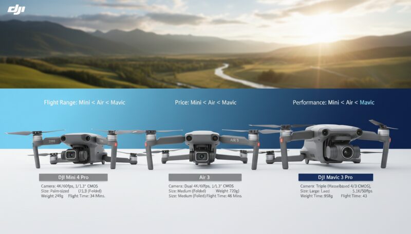 razlike između DJI dronova